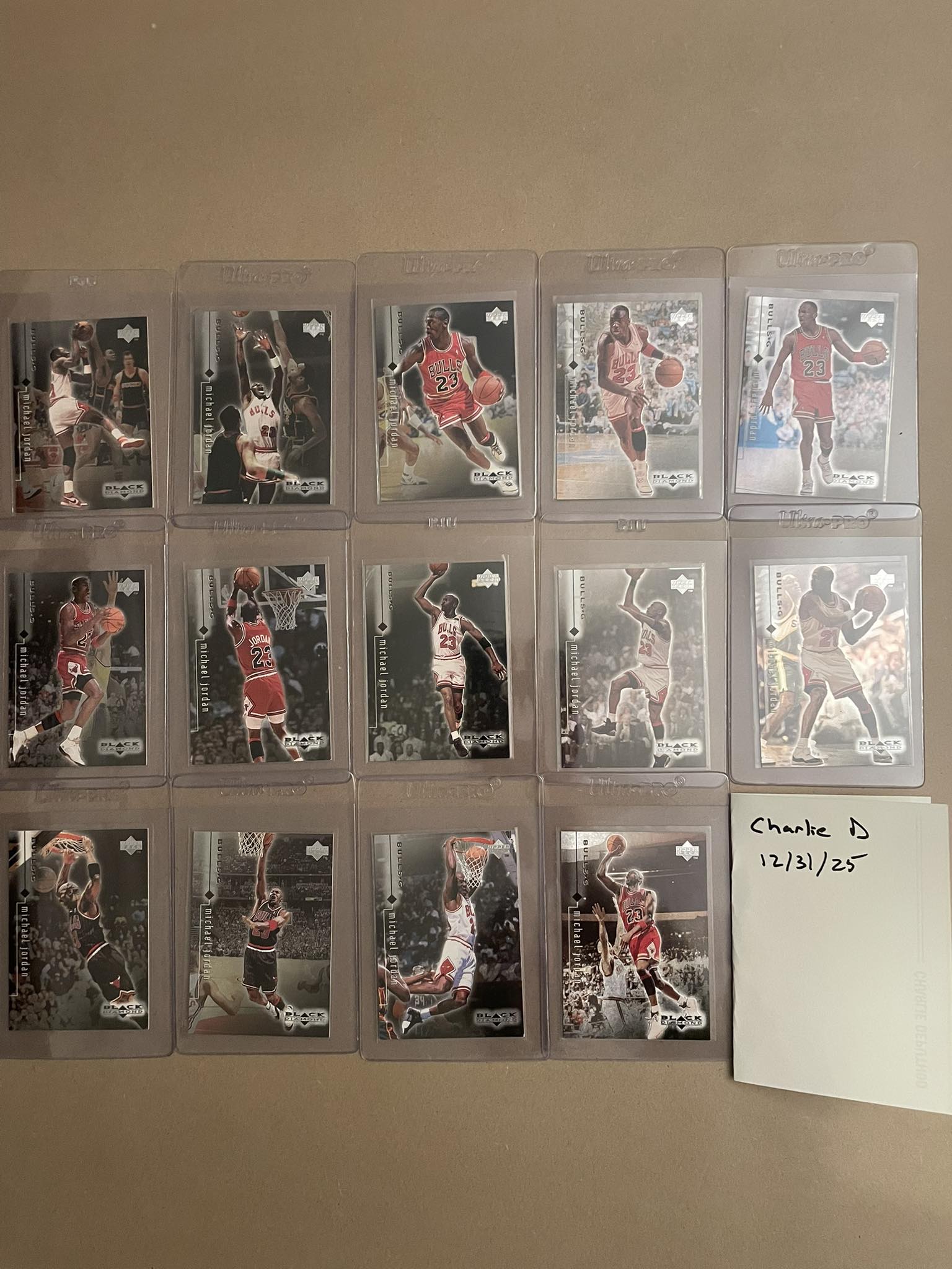 Hand numbered 1998-99 UD Black Diamond Double Diamond Michael Jordan