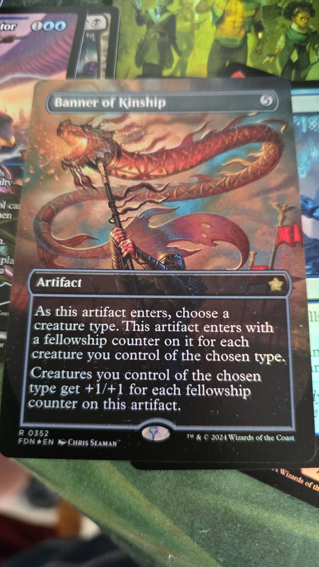 Mana Symbiote Raised Foil set with rainbow foil texture