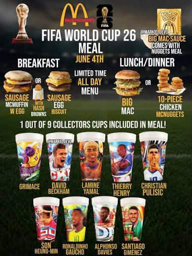 Where to find David Beckham McDonald's FIFA World Cup cup