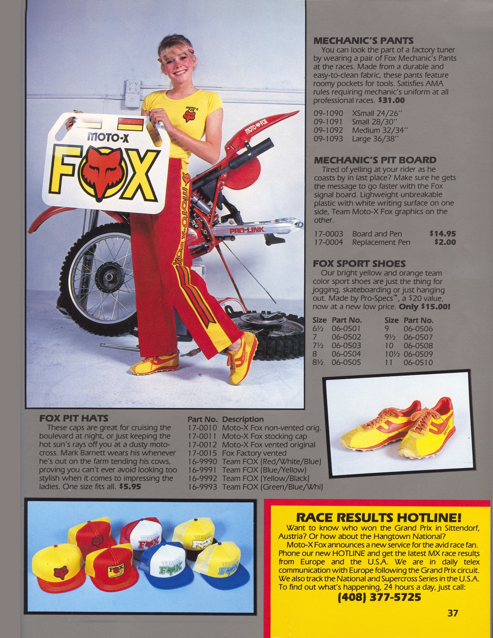 1983 Moto-X Fox catalog development and production