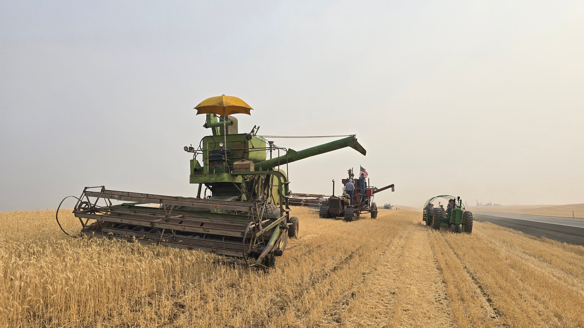 Restored 1954 John Deere 55H combine