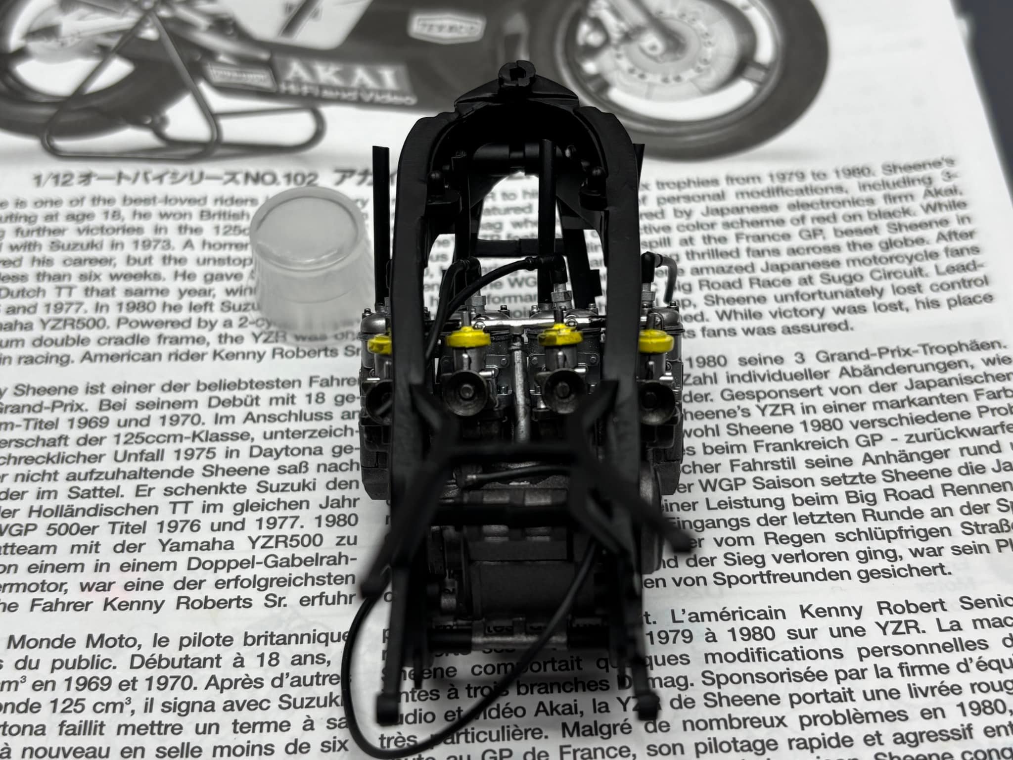 Tamiya 1/12 Akai Yamaha YZR bike build update