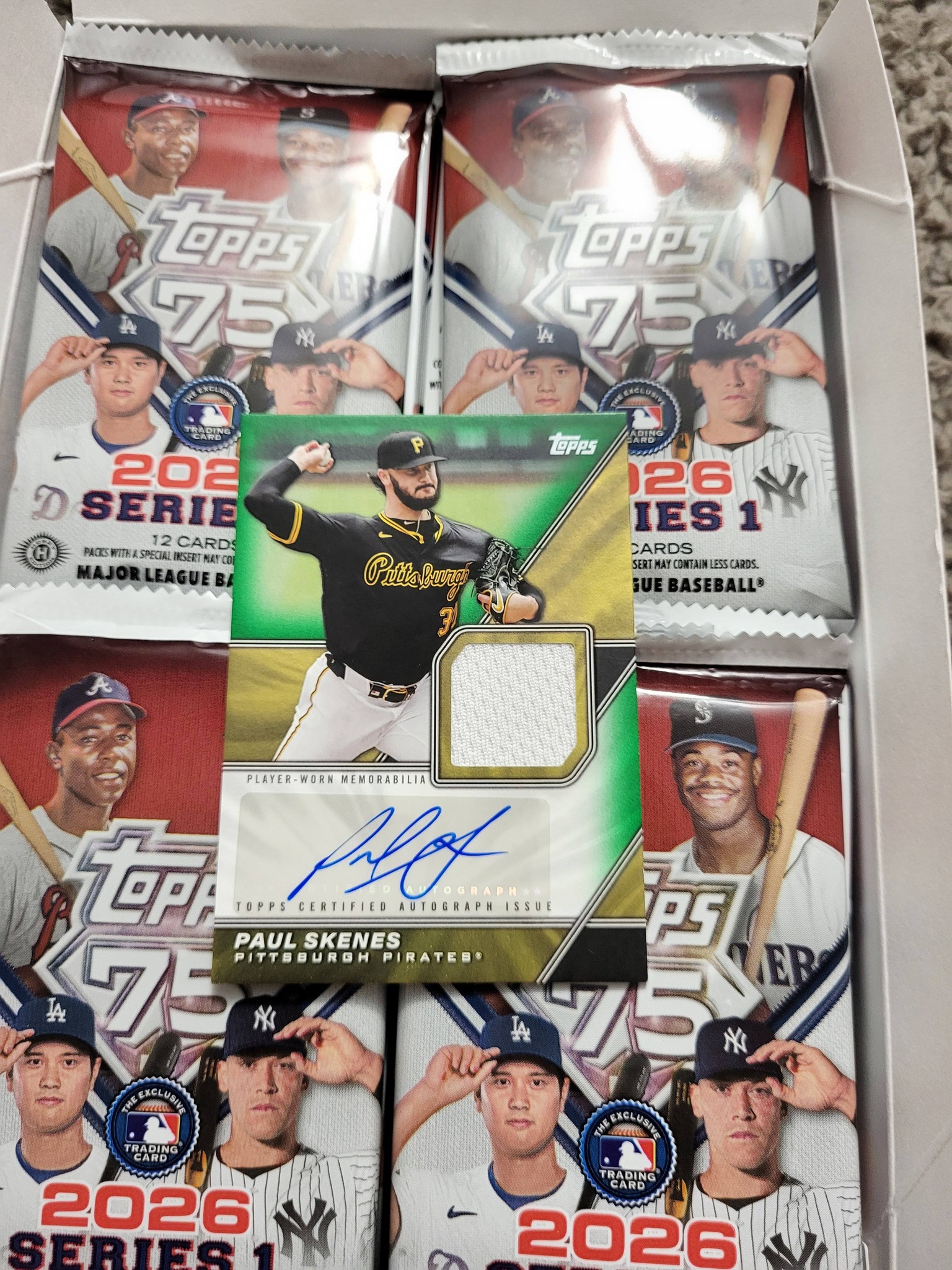 Pulled my 1st ever Paul Skenes patch/auto #34/99