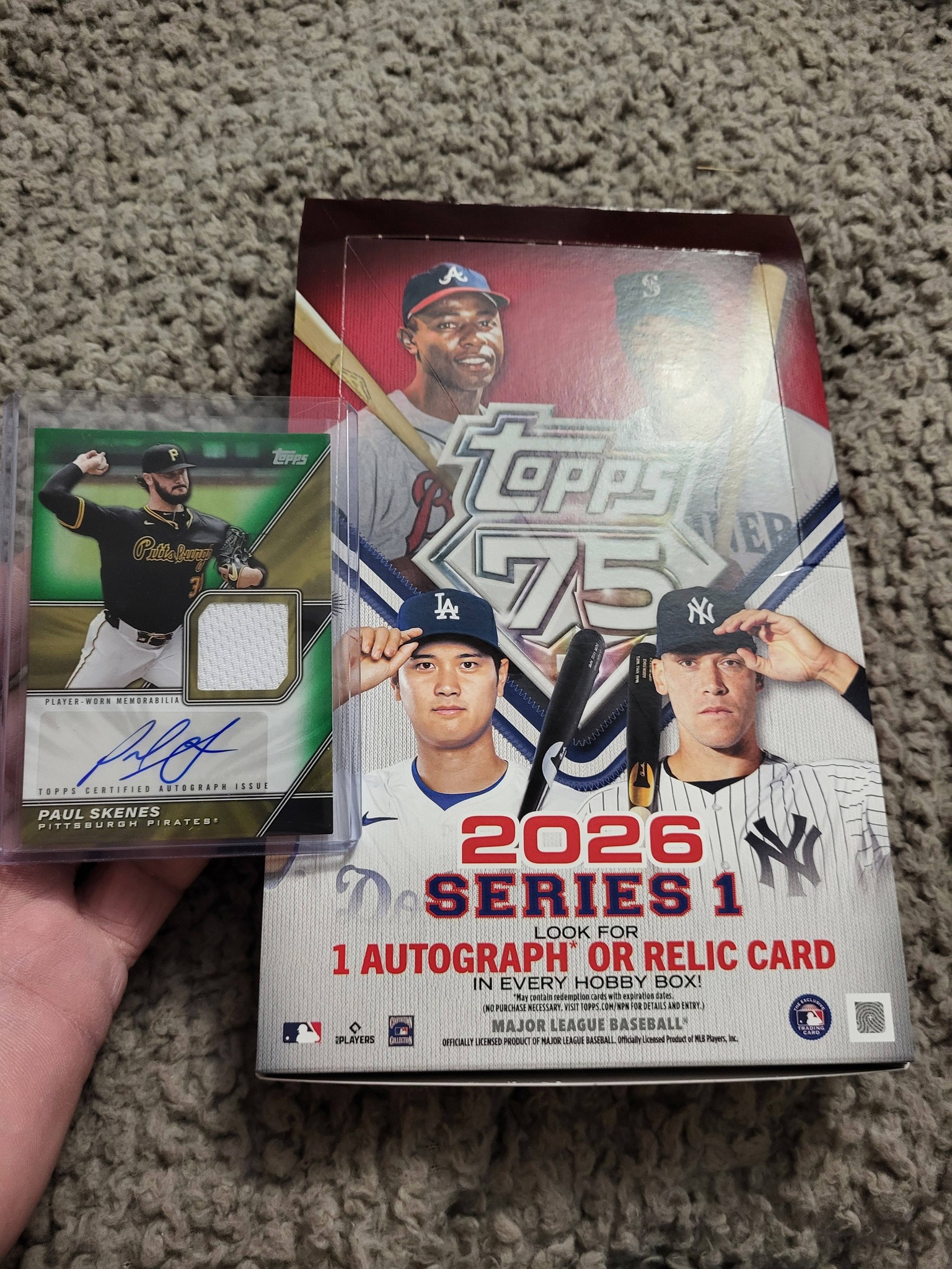Pulled my 1st ever Paul Skenes patch/auto #34/99