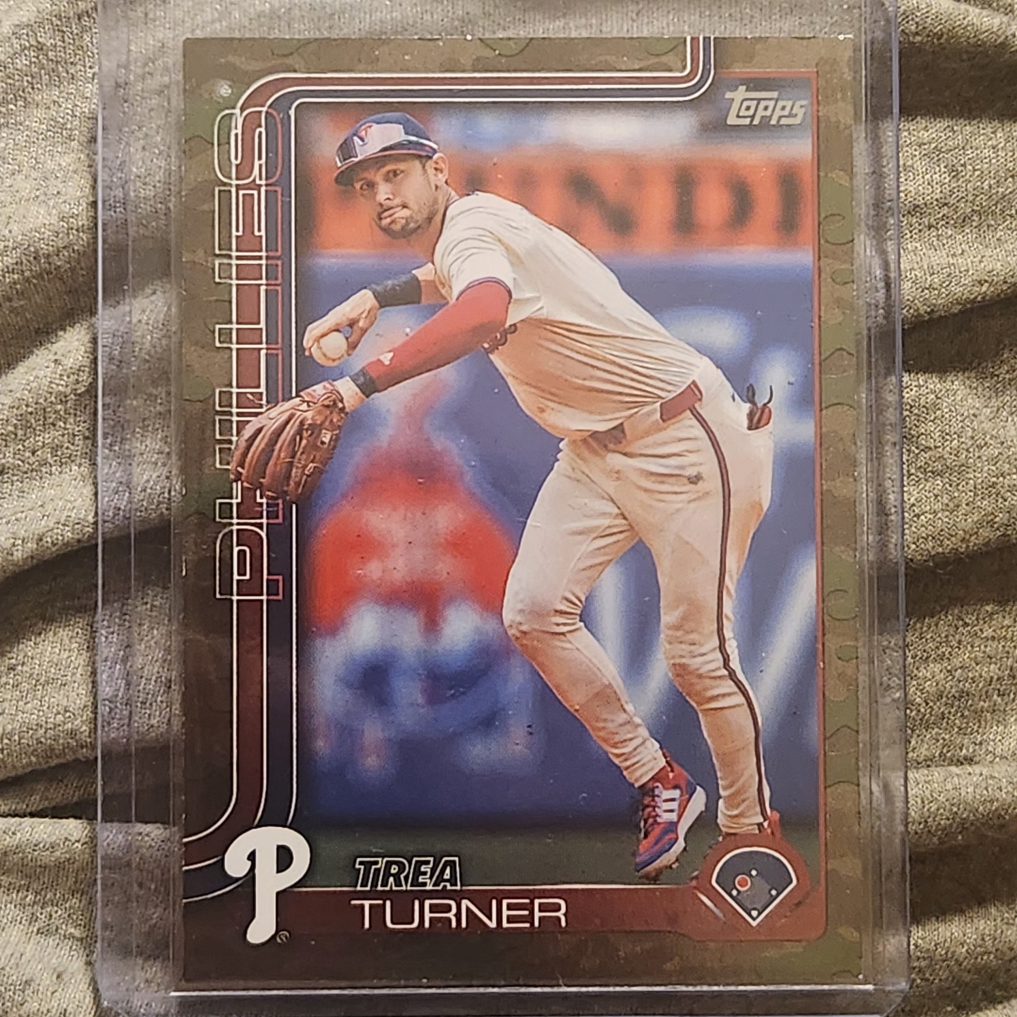Damaged sports card from hanger box
