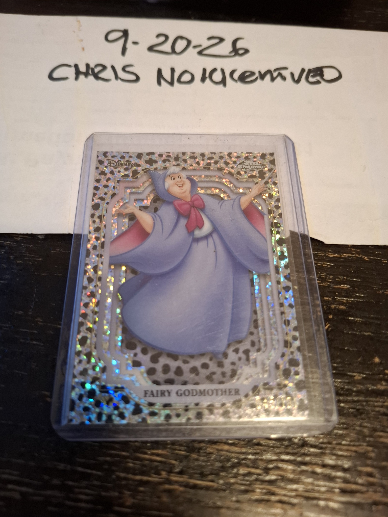 Disney Fairy Godmother Topps Chrome SSP card #45/101 for sale