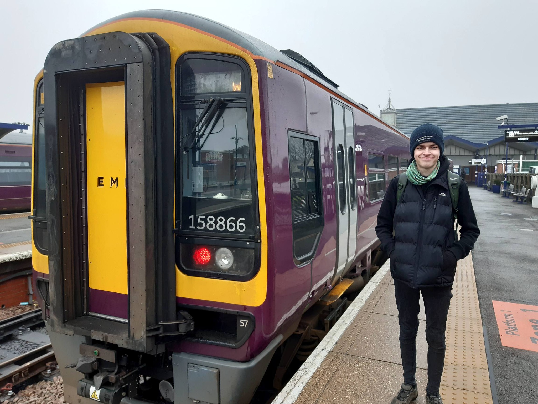Refurbished class 158 train at Cleethorpes Station