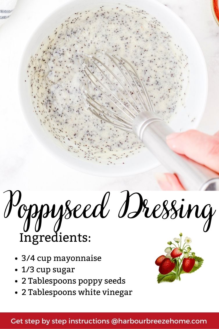This poppy seed dressing recipe is easy to make with 6 ingredients. Lightly creamy, sweet, and tangy, it's delicious on green salads, slaws, and more!