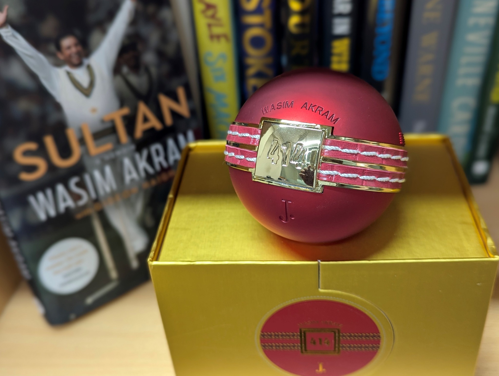 Wasim Akram unboxing his signature scent, 502, with Harbhajan 