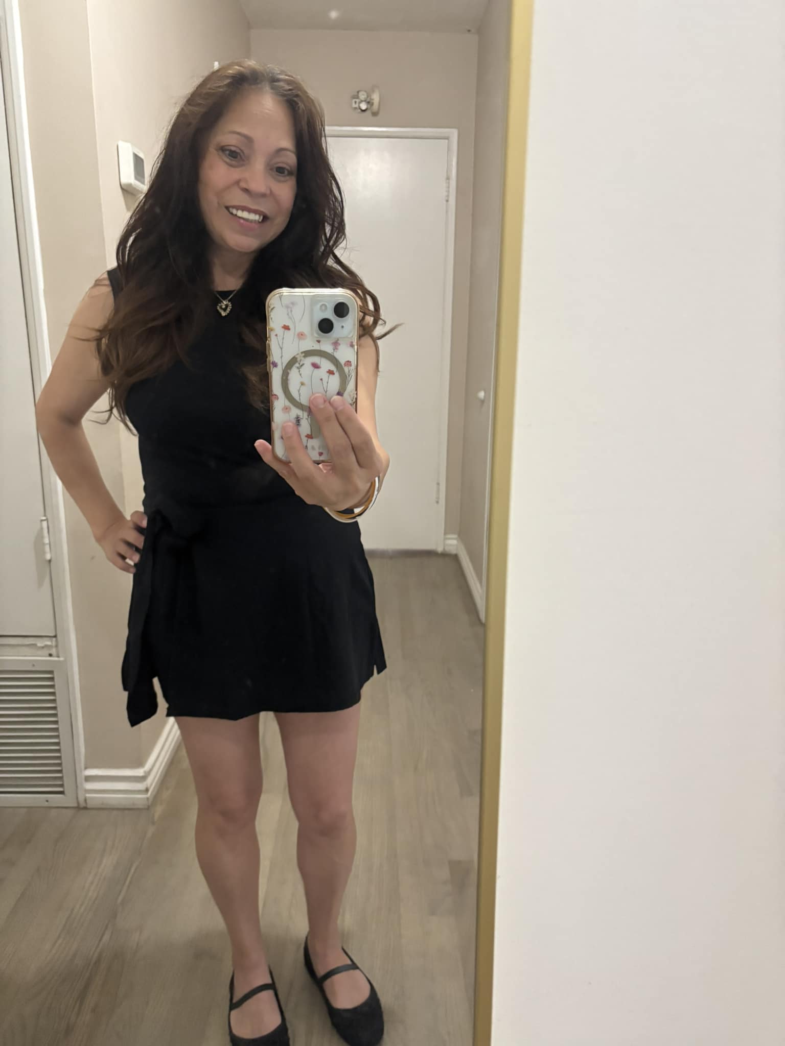 black shorts to wear under dresses Comfy dress with and pocket from Aldi glittery dress Dresses for Women Size:18 Months this regular fit dress