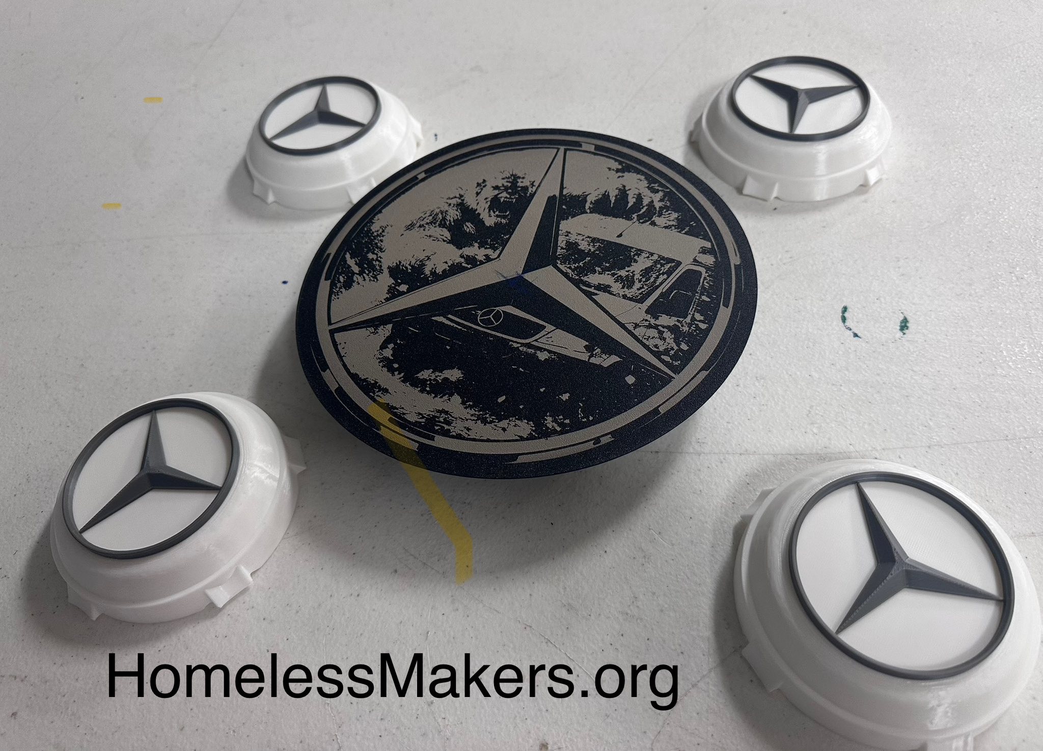 Mercedes Wheel Center Hub Caps Stckers 65 Mm 2.56 nch Black - Etsy
