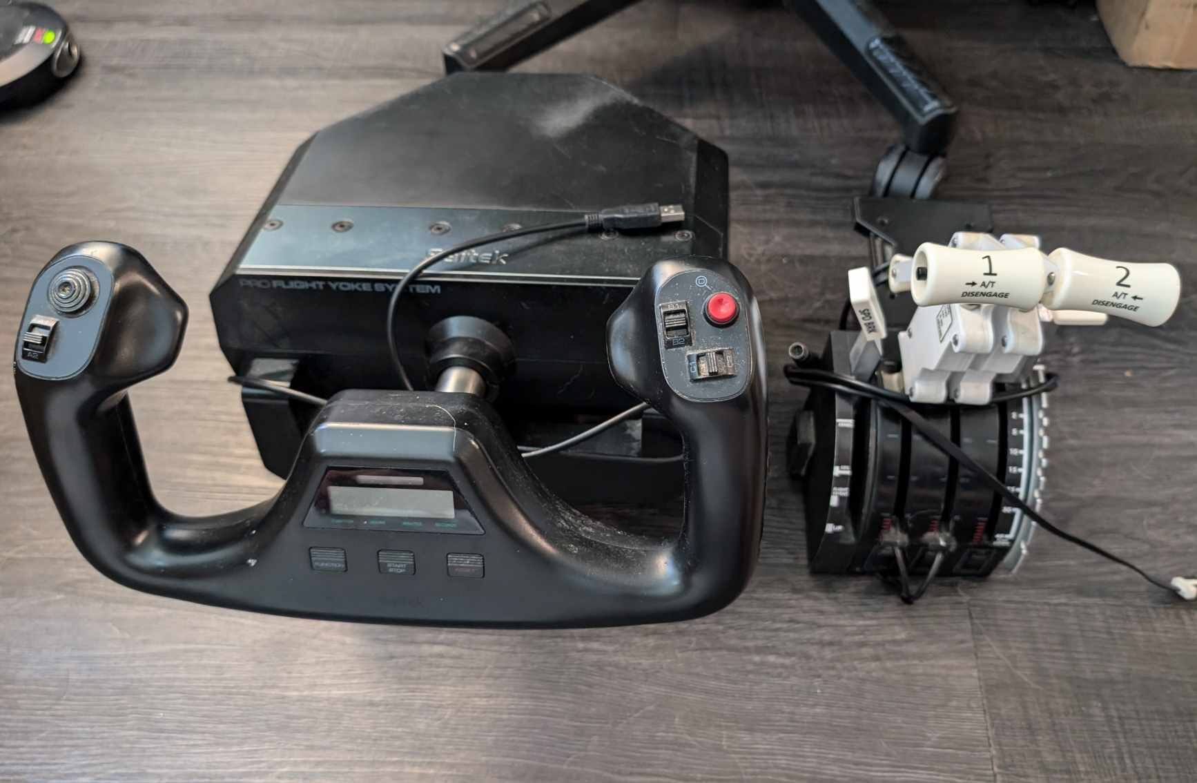 Old school Logitech G Saitek PRO Flight Yoke System but still does 