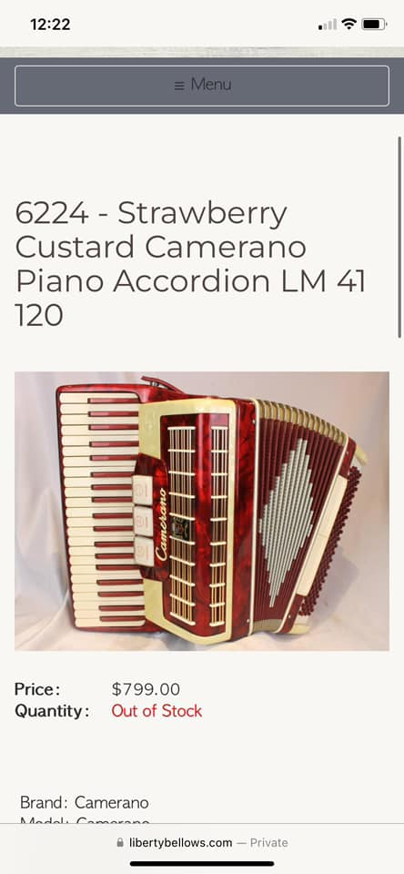 Hi! I'm considering buying an old Camerano accordion I found