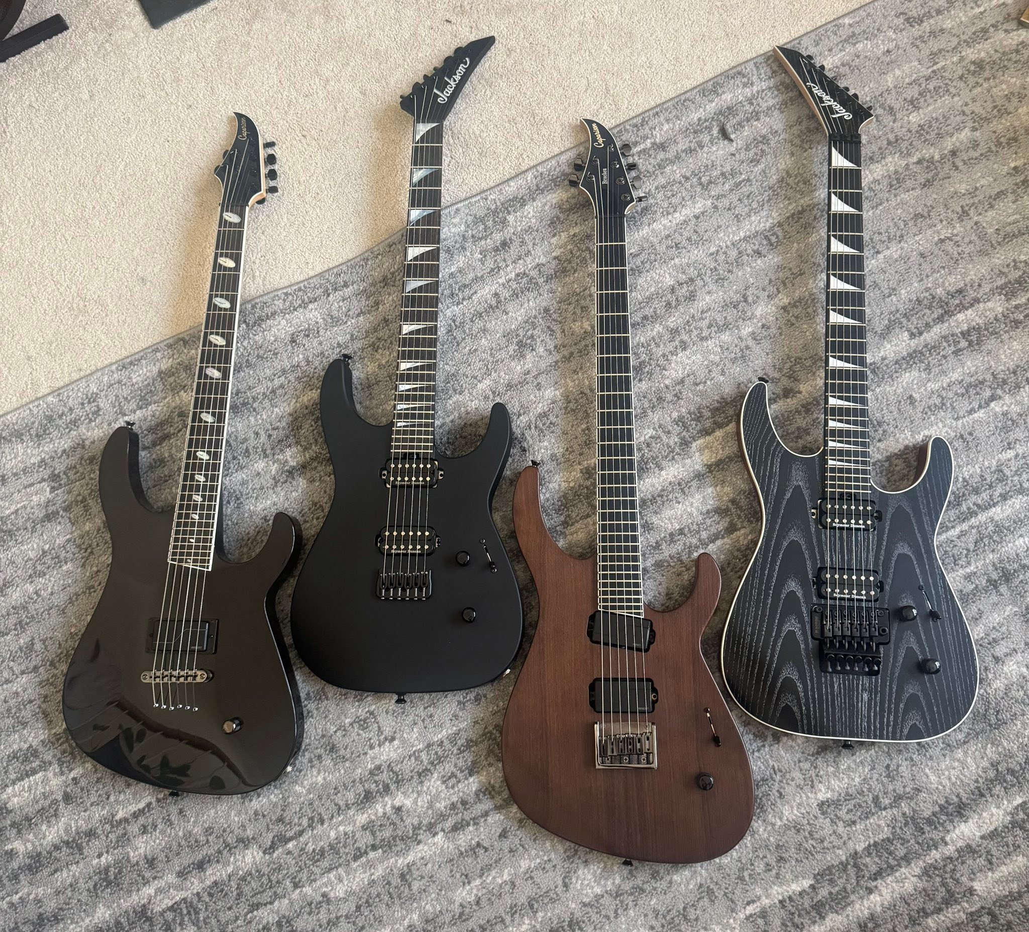Caparison guitars in a Jackson family photo