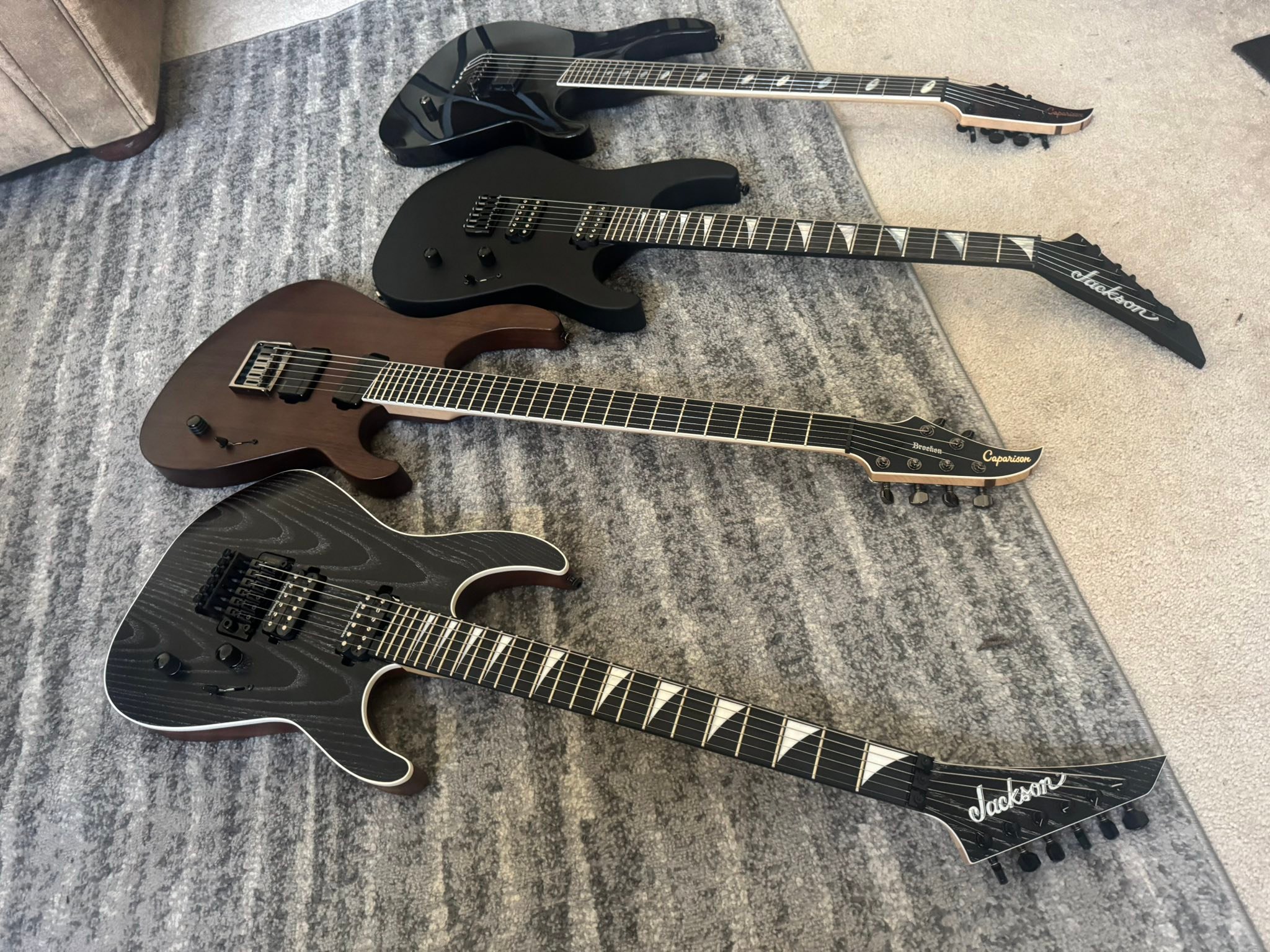 Caparison guitars in a Jackson family photo