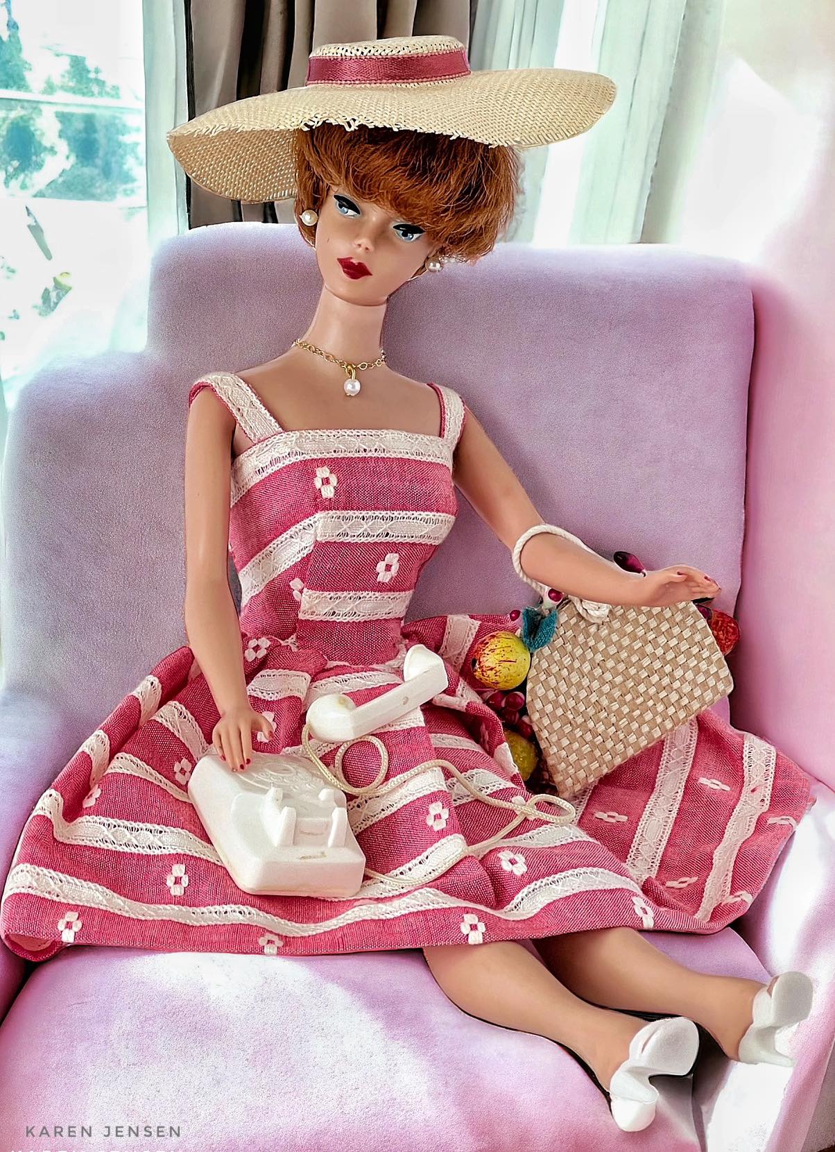 Vintage Barbie Doll in 1963 Fashion Outfit