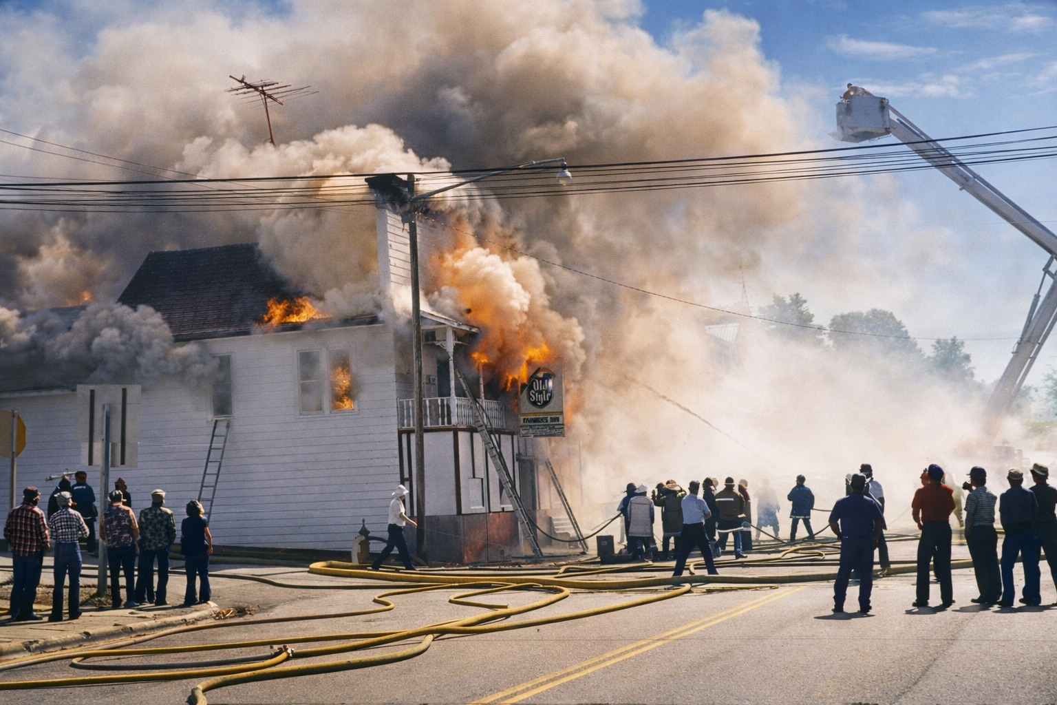 Loganville Wisconsin History | Farmer's Inn fire October 1982 | Facebook