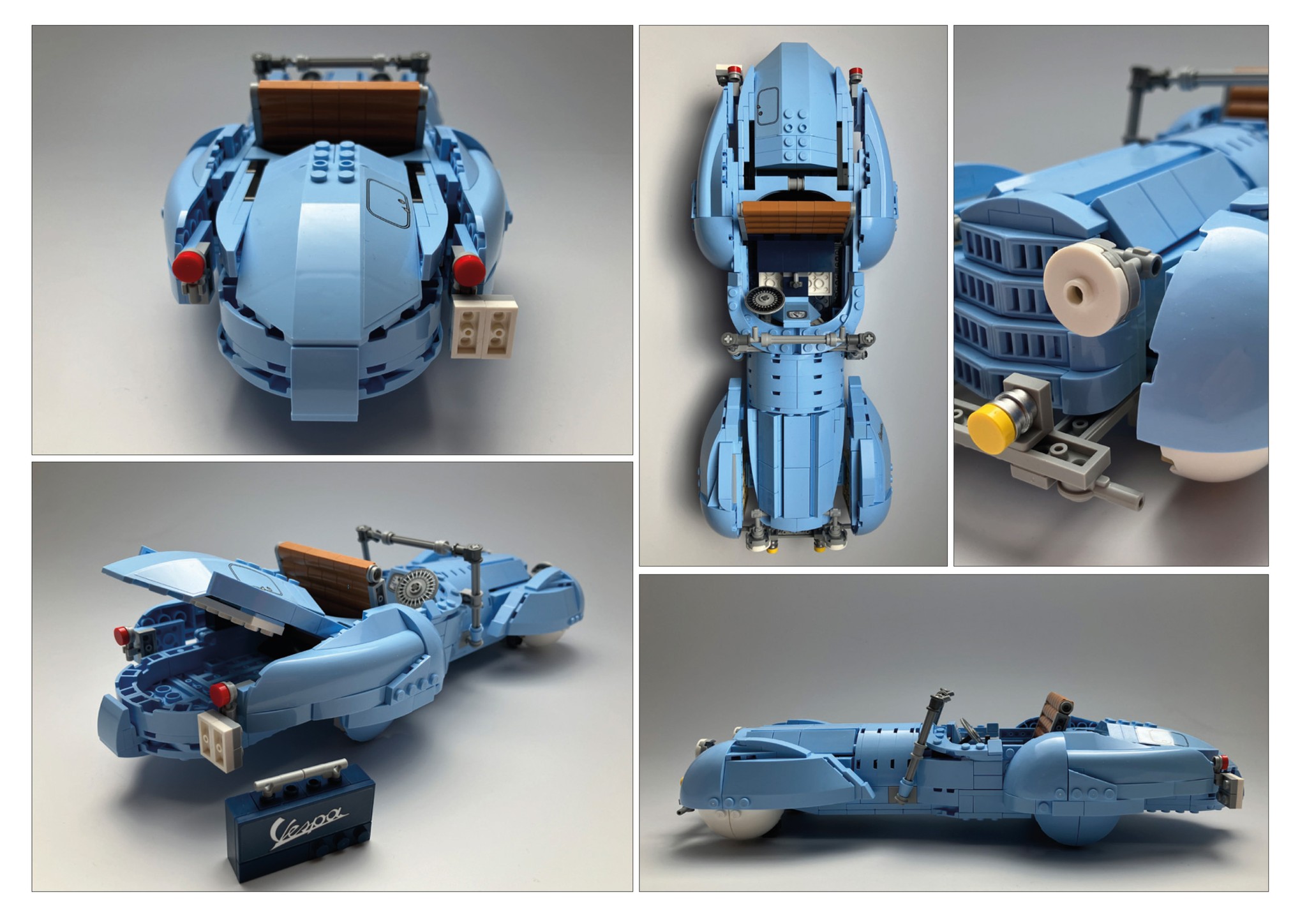 Lego Delahaye roadster alt-build from Vespa set