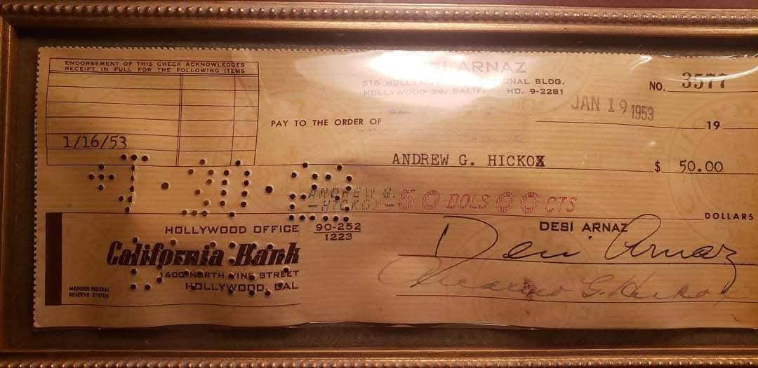 Rare Lucille Ball signed checks from I Love Lucy