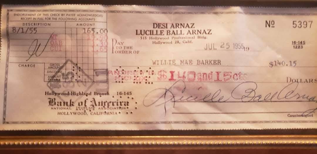 Rare Lucille Ball signed checks from I Love Lucy
