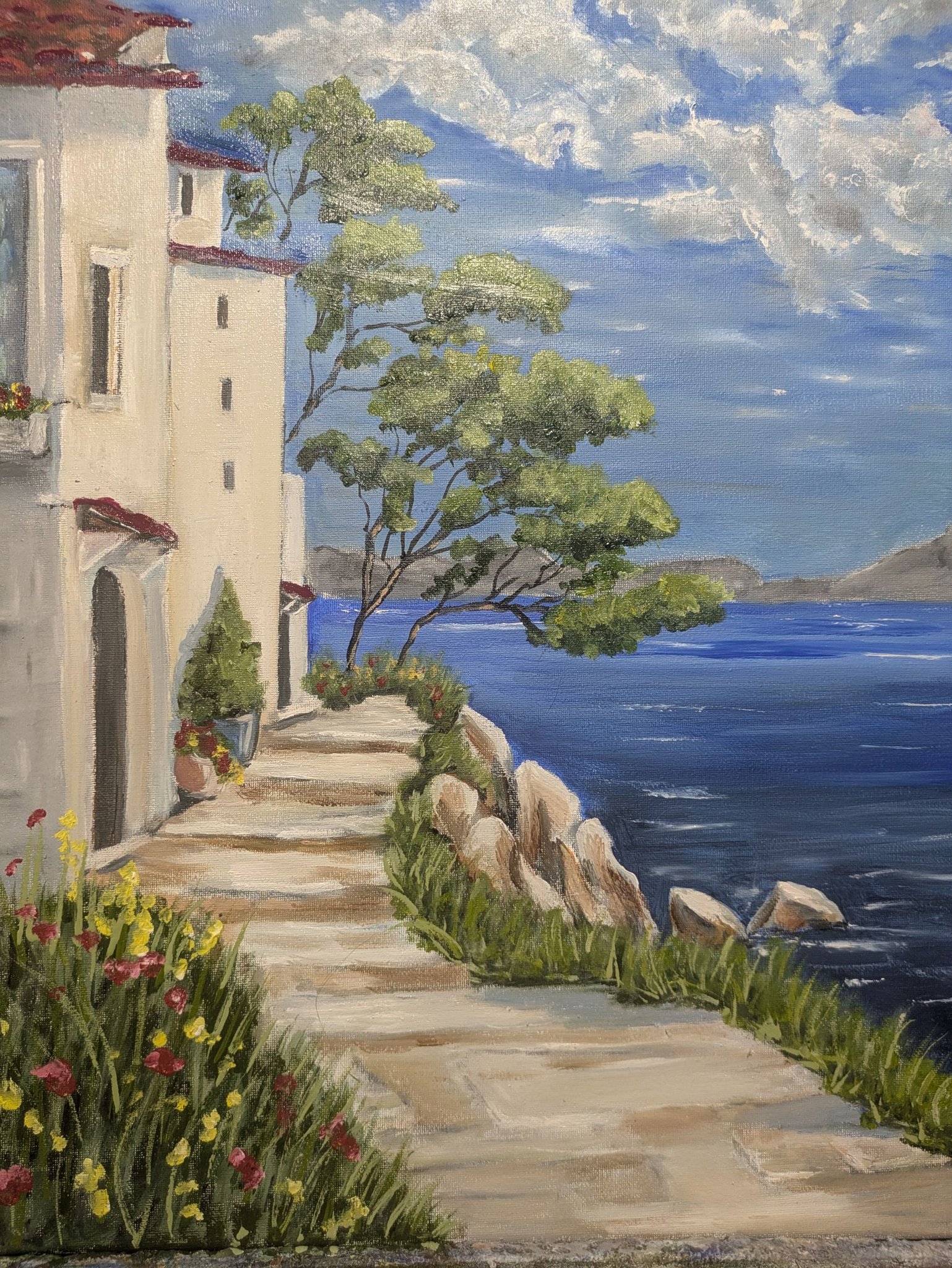 Working on this piece. 20” x 30” oil on canvas. It is only about