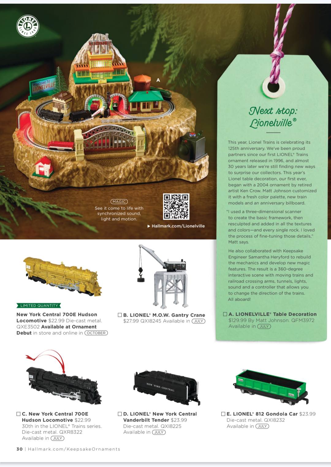 Hallmark Keepsake 2025 Lionel® New York Central Vanderbilt Tender Metal Christmas Ornament-1356478