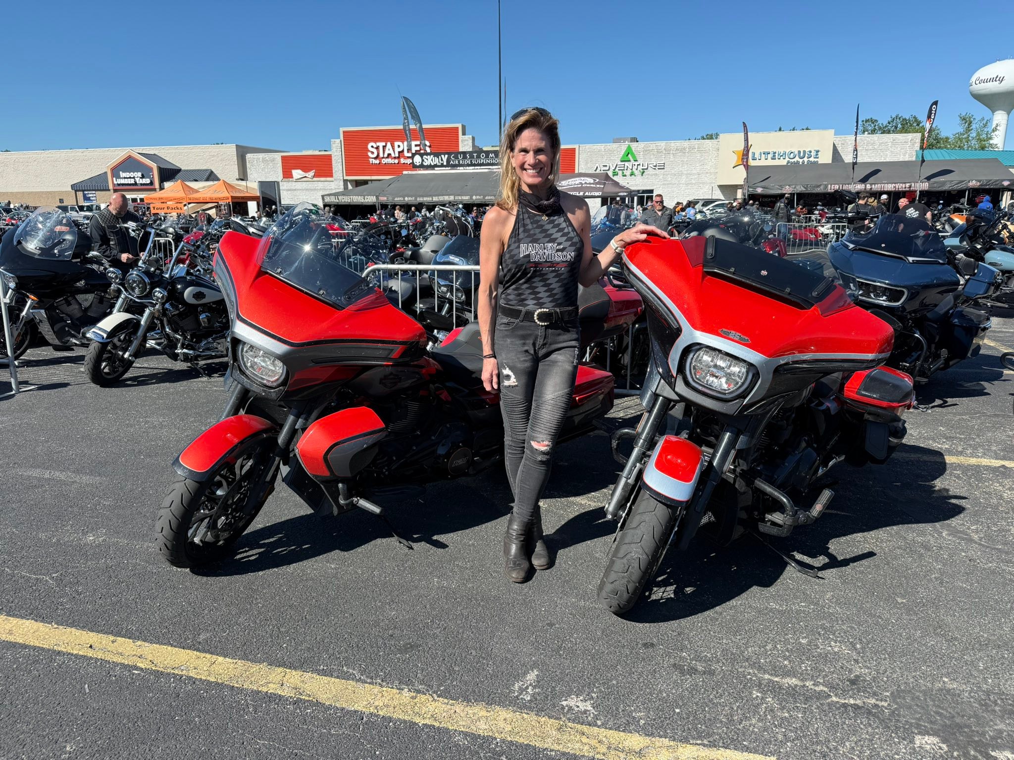 Ohio Bike Week ride to Sandusky on a Harley