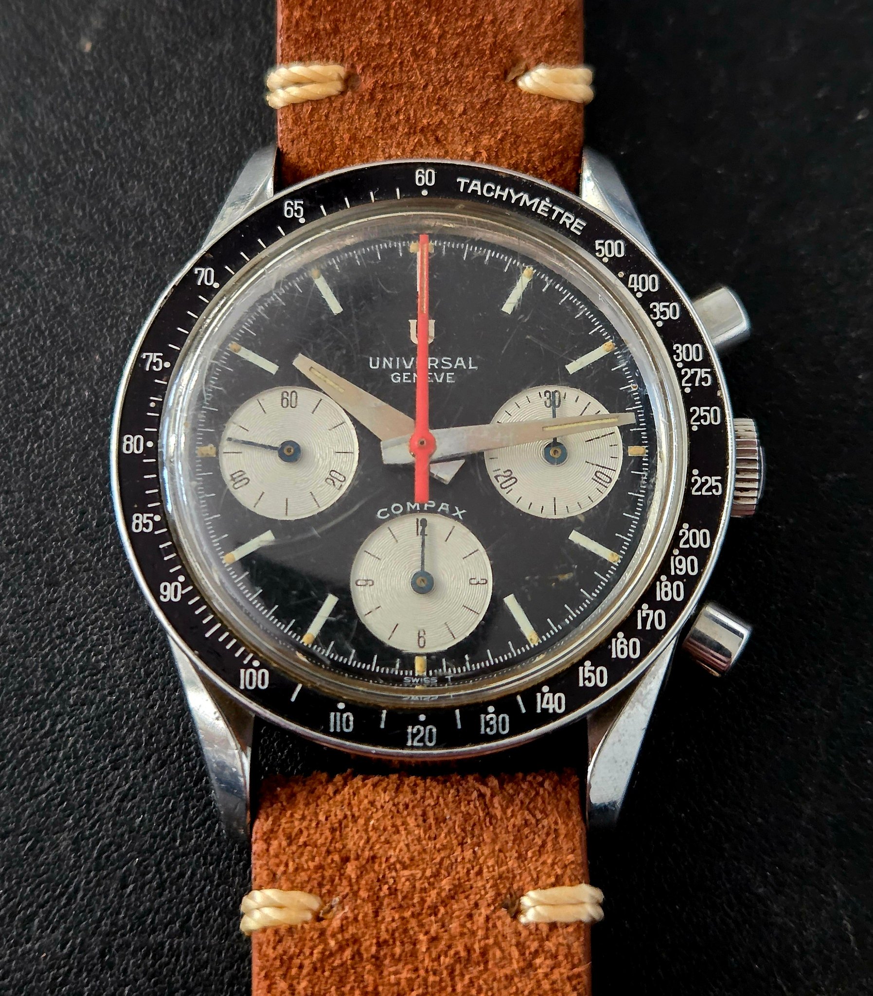 1965 Universal Geneve Compax 'Evil Nina' chronograph for sale