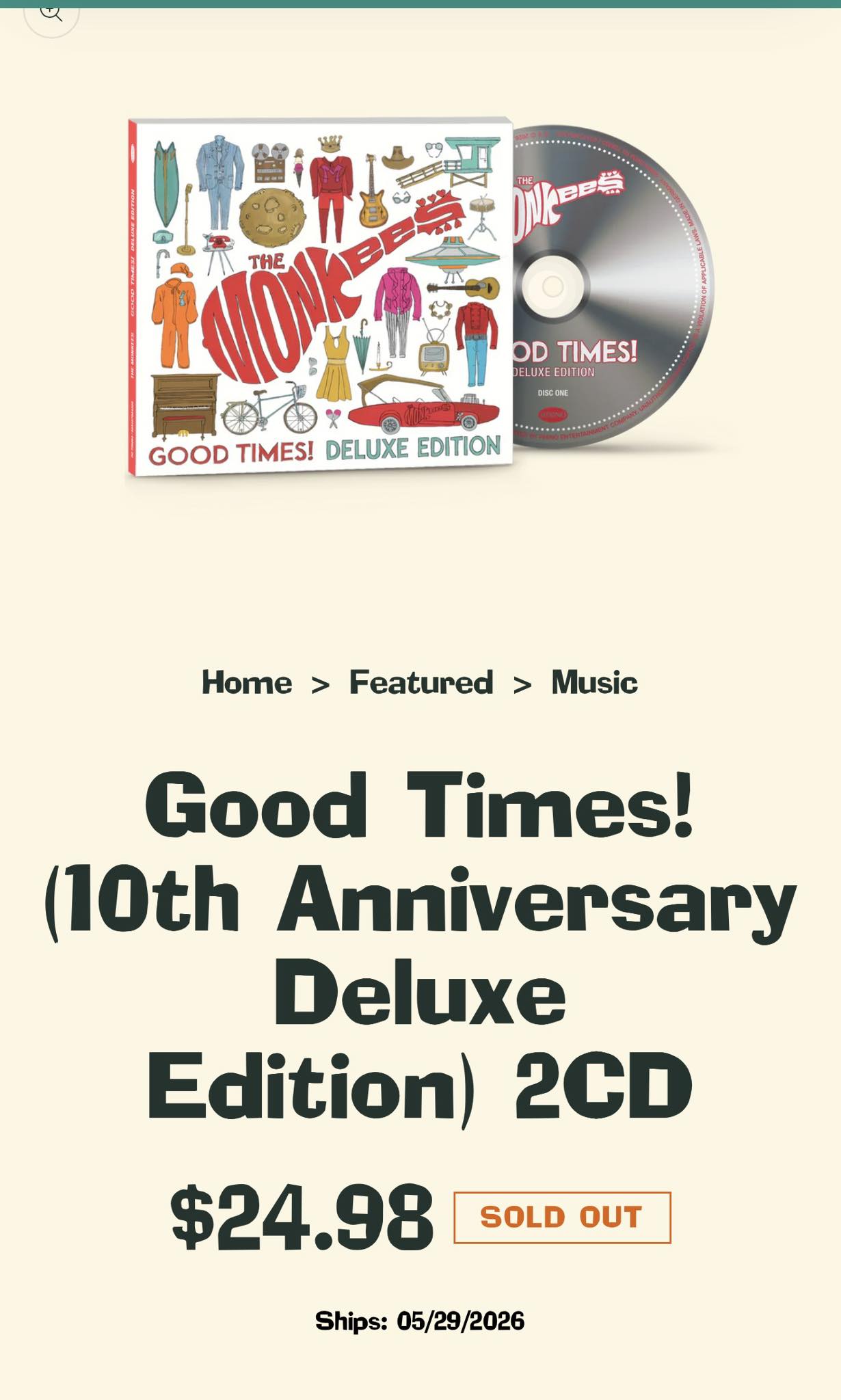 Good times 10th anniversary deluxe edition cd availability