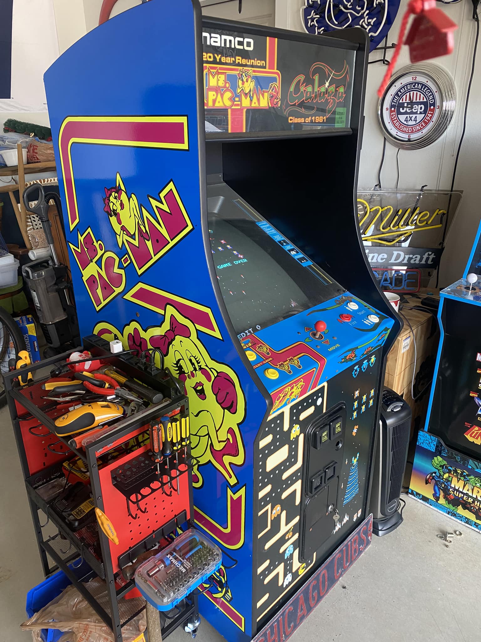 Restoring Ms. Pac-Man/Galaga class of 1981 arcade game