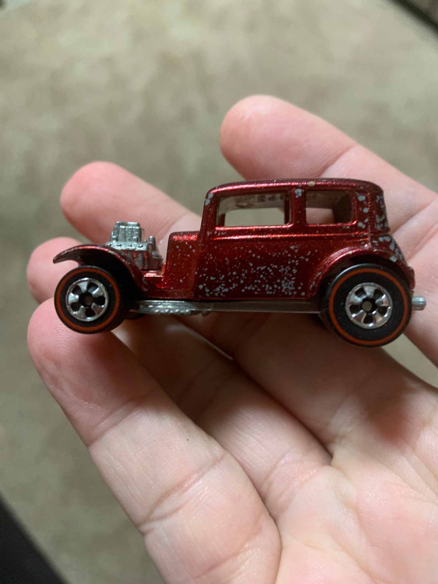 Decalcomania Hot Wheels Redline Per '32 Ford Vicky – Tetto Nero Piatto, Fatta A Mano