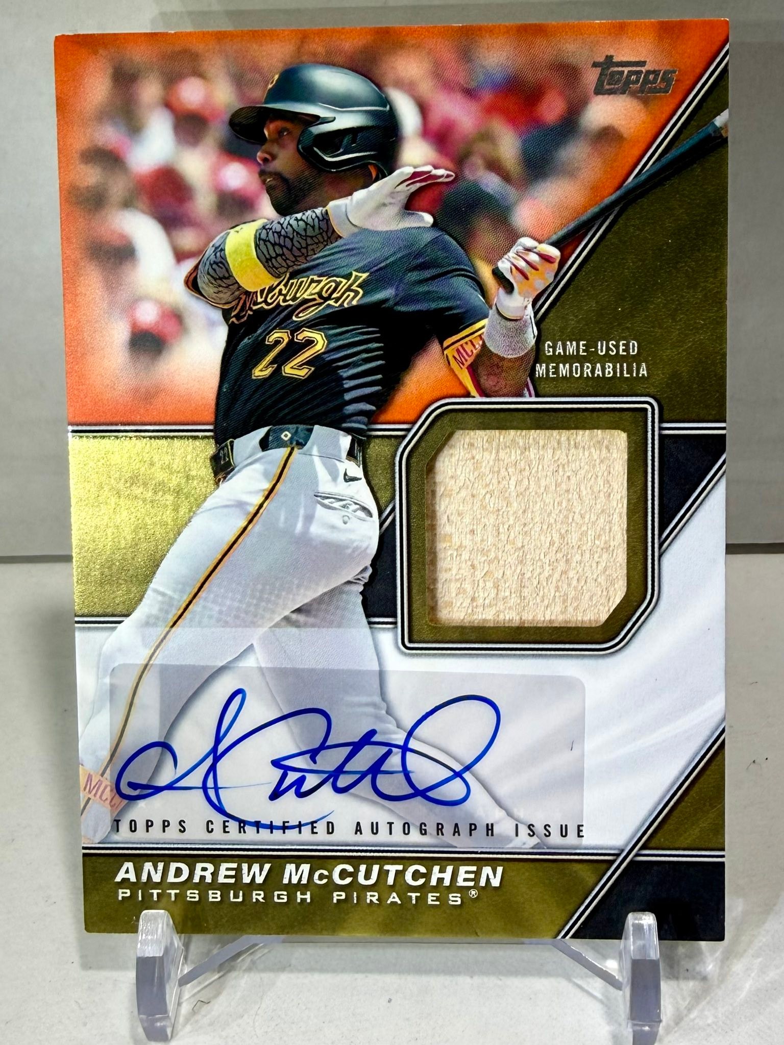 Disappointing Andrew McCutchen autograph cards with stickers