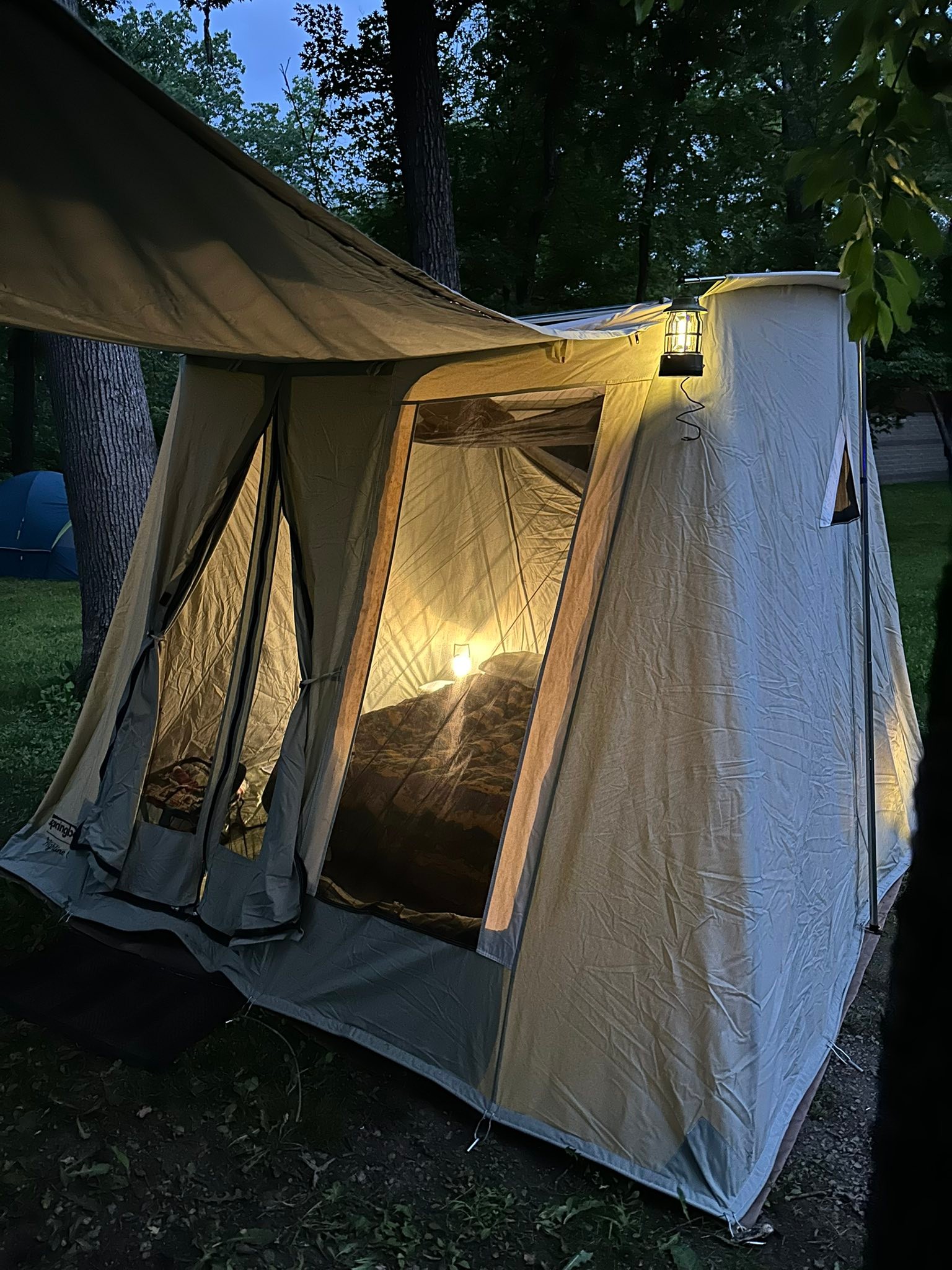 Is the 10x10 Springbar tent size suitable for two people?