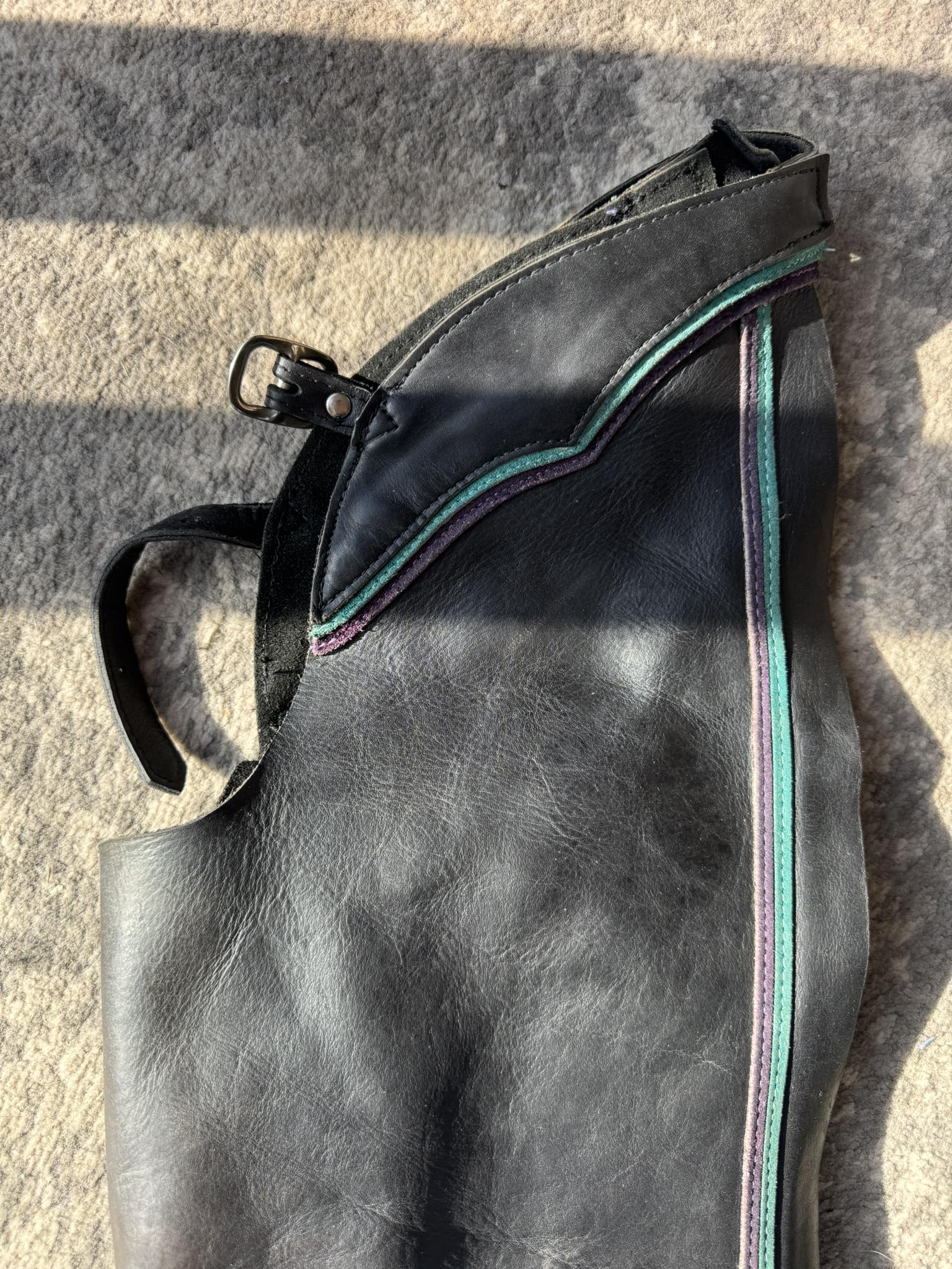 How to stretch vintage leather chaps for horseback riding