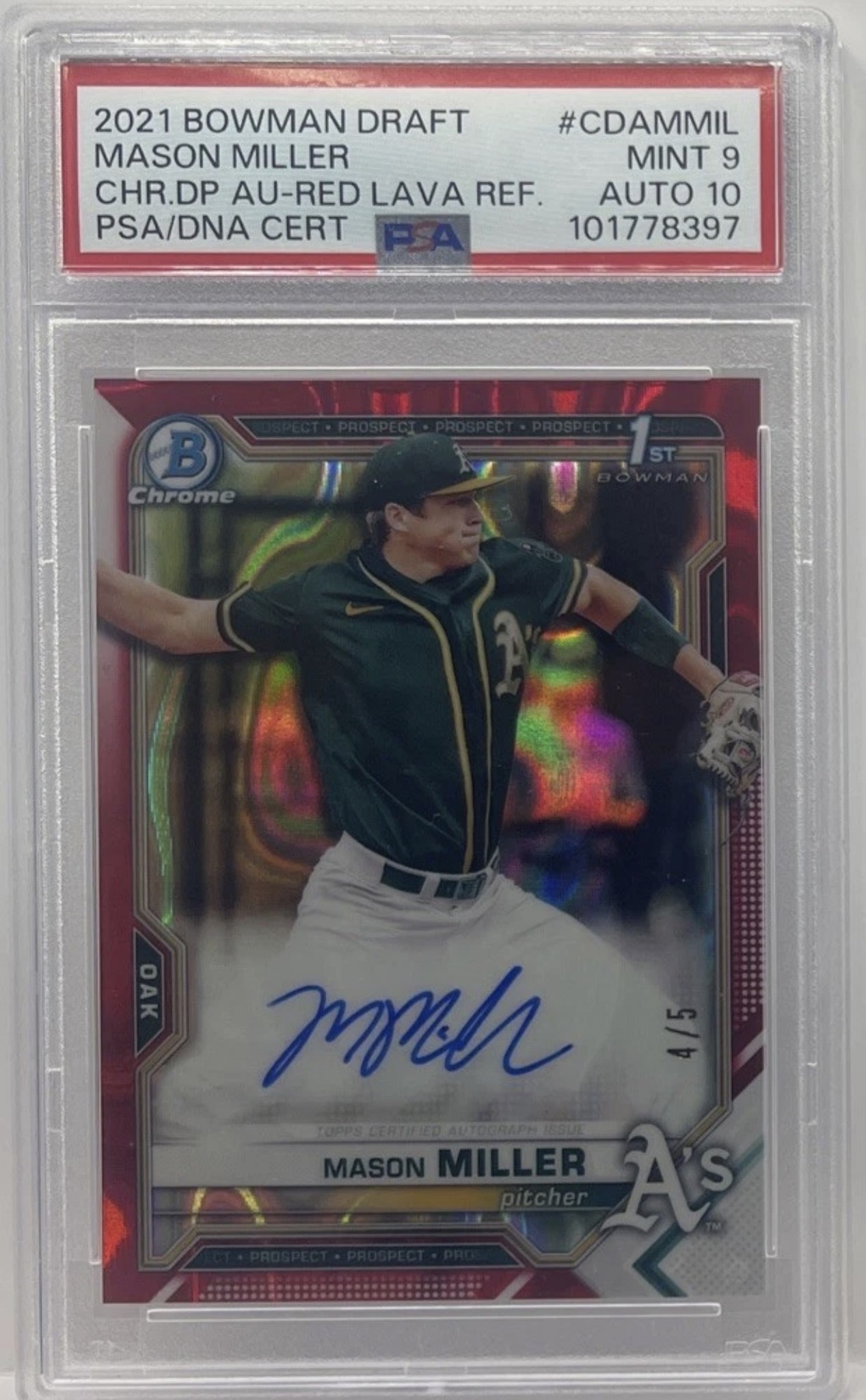 FedEx lost authenticated 2021 Bowman Draft Mason Miller card