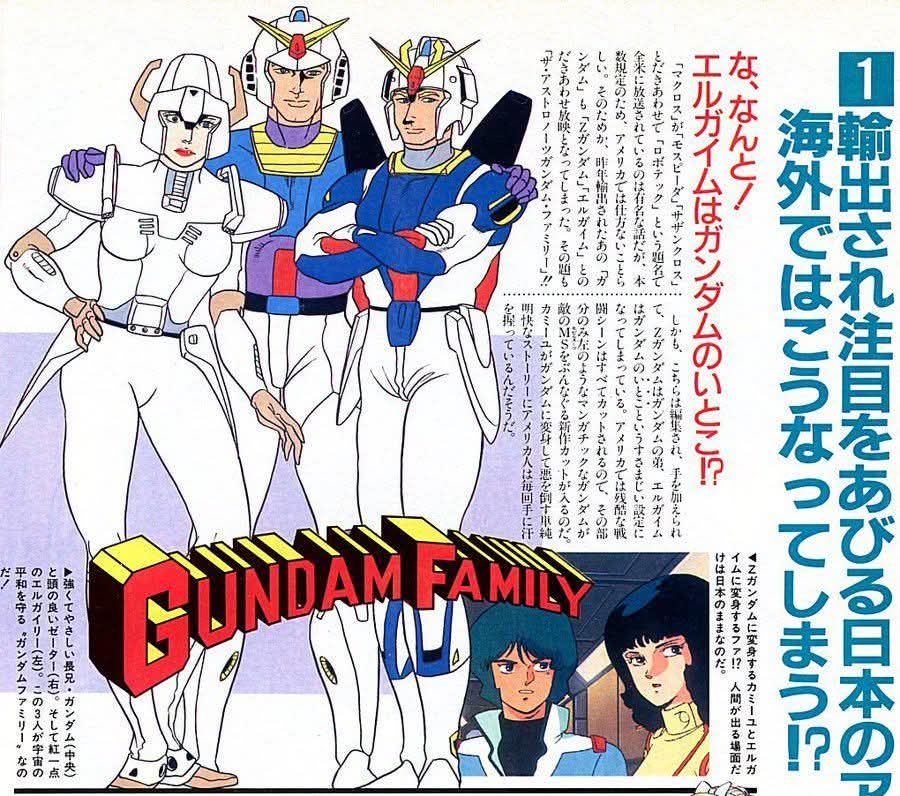 Vintage Gundam cosplays from 1981 Animec magazine