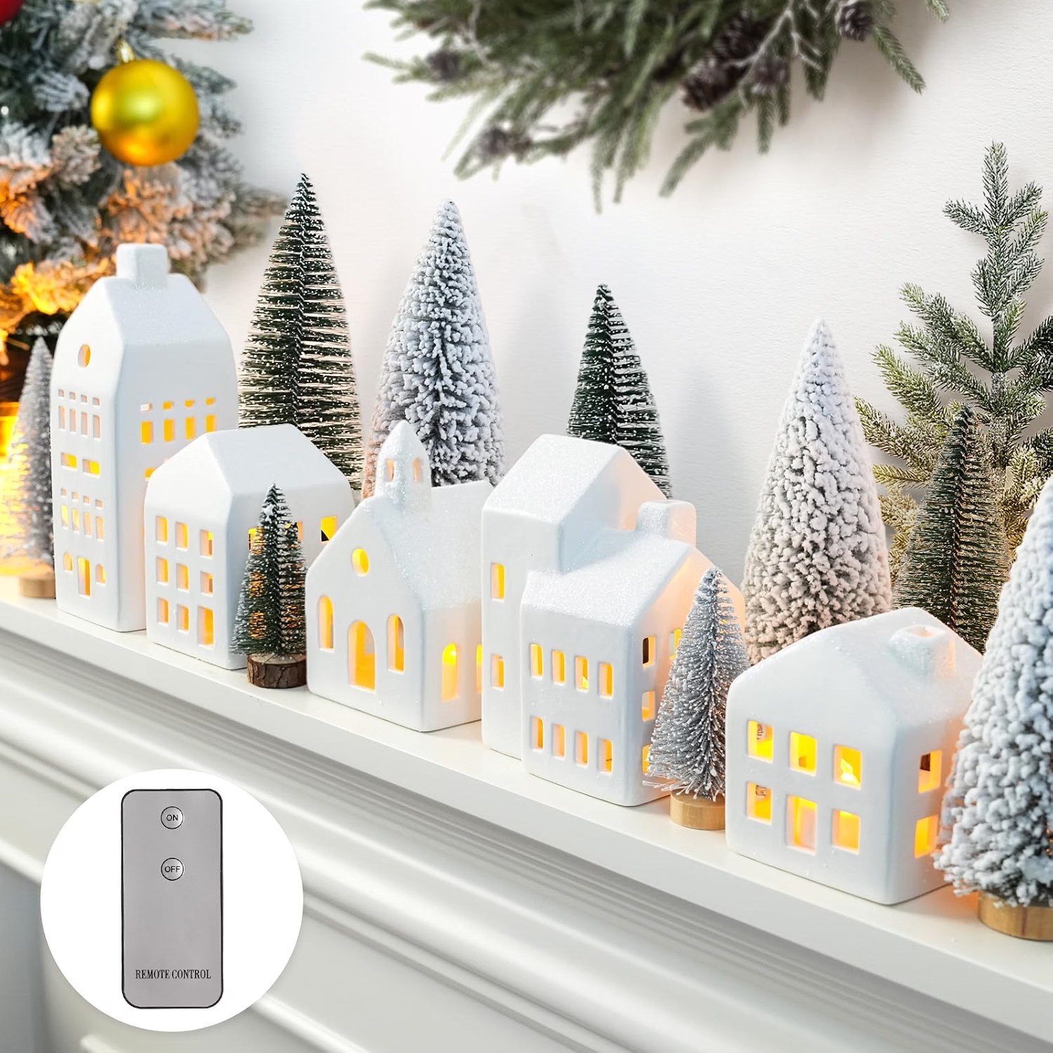 y Holiday Village クリスマスデコレーション 🎄30 piece holiday village with lights only $99.99! This set is a