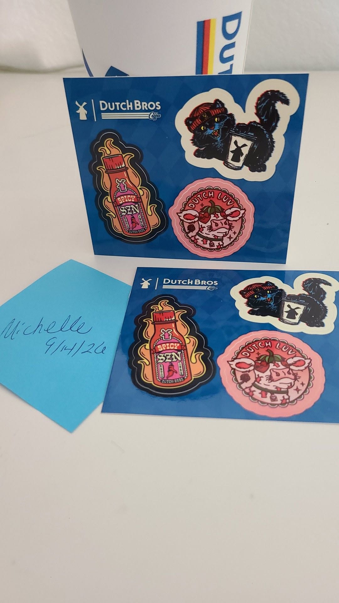 Dutch Bros Coffee sticker sets for sale: $4.50 each or 2 for $8