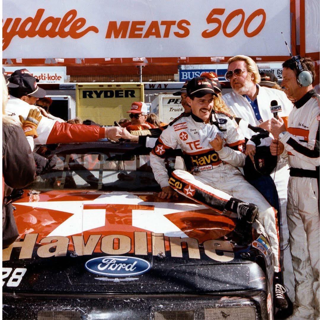 April 8, 1990' Davey Allison won the Valleydale Meats 500 at
