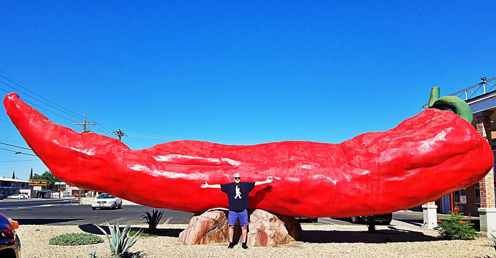 World's largest chile pepper sculpture in Las Cruces, New Mexico