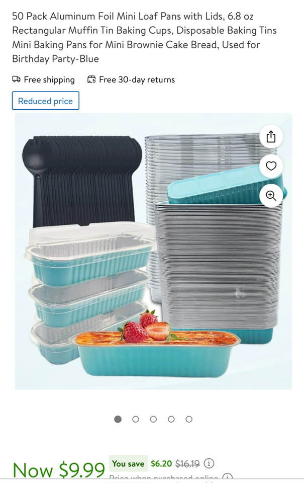 Fodofodo 20PCS Rectangle Mini Loaf Pans With Lids - 6.8oz Disposable Baking Cups For Parties (Pink)