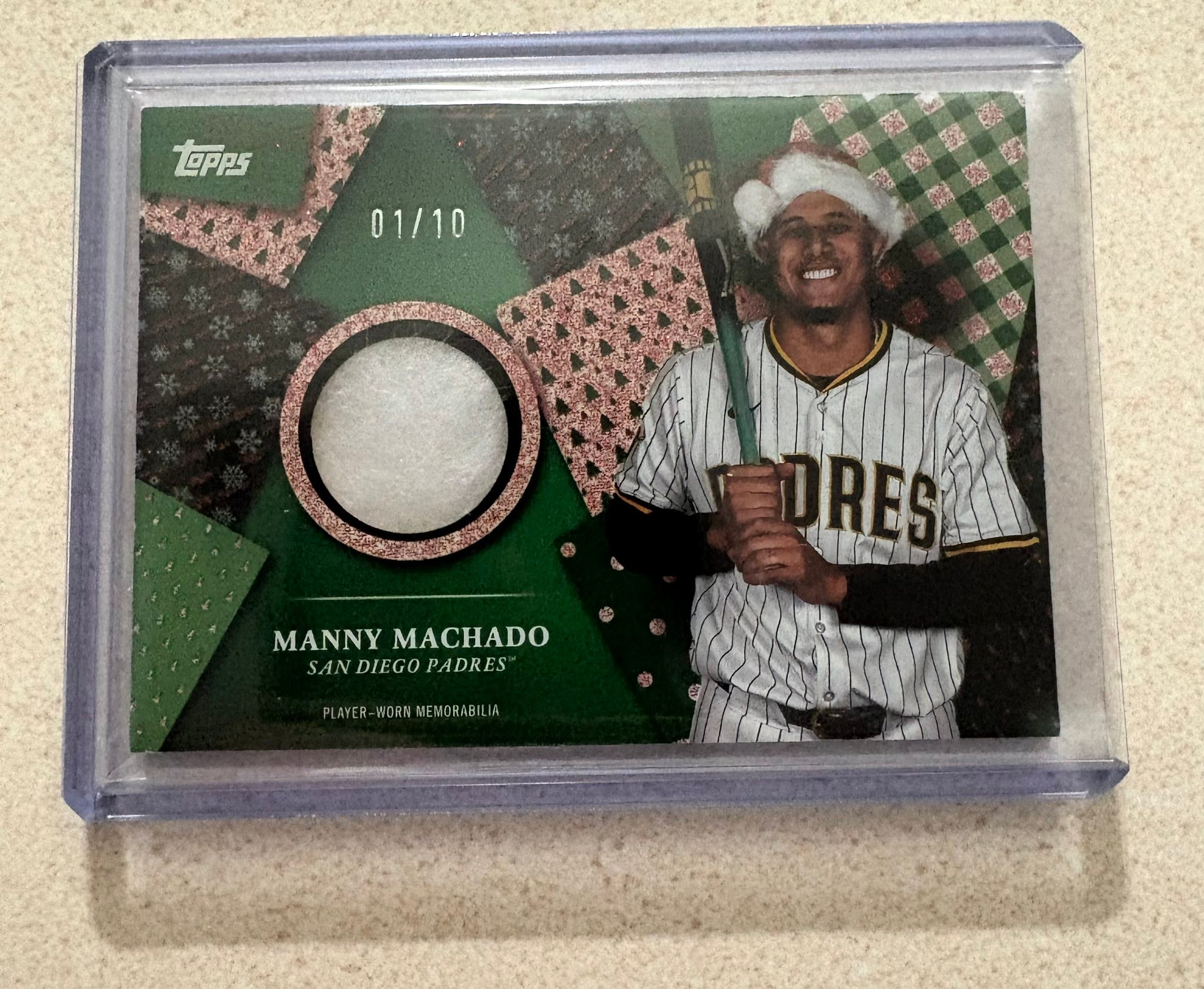 Manny Machado autographed patch card