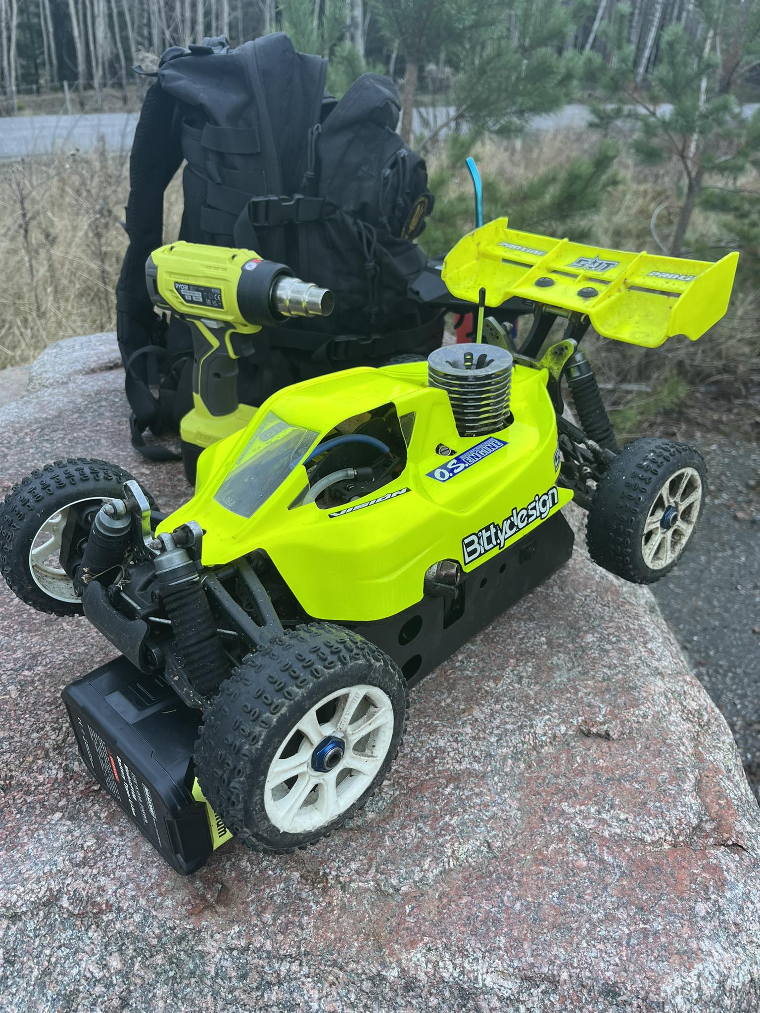 Kyosho Pureten GP Alpha engine tuning with 16% nitro fuel