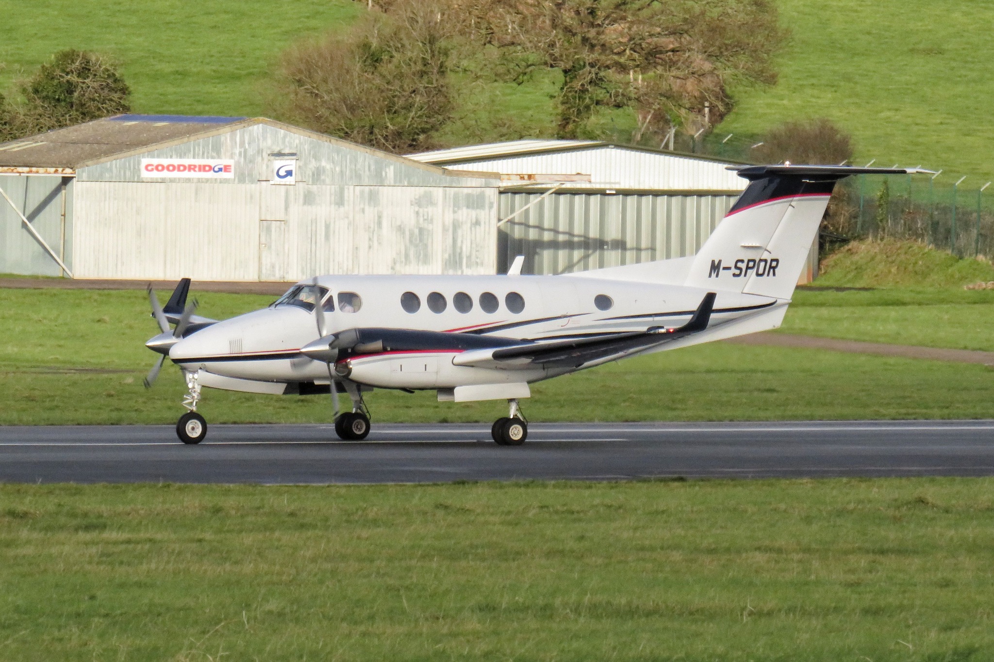 Super King Air M-SPOR landing earlier | Facebook