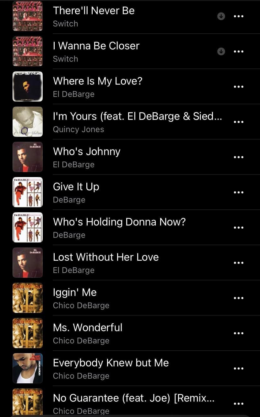 DeBarge family music collection
