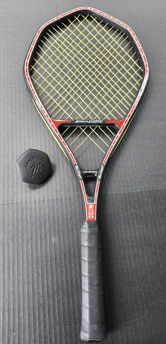 MacGregor Bergelin long string tennis racket