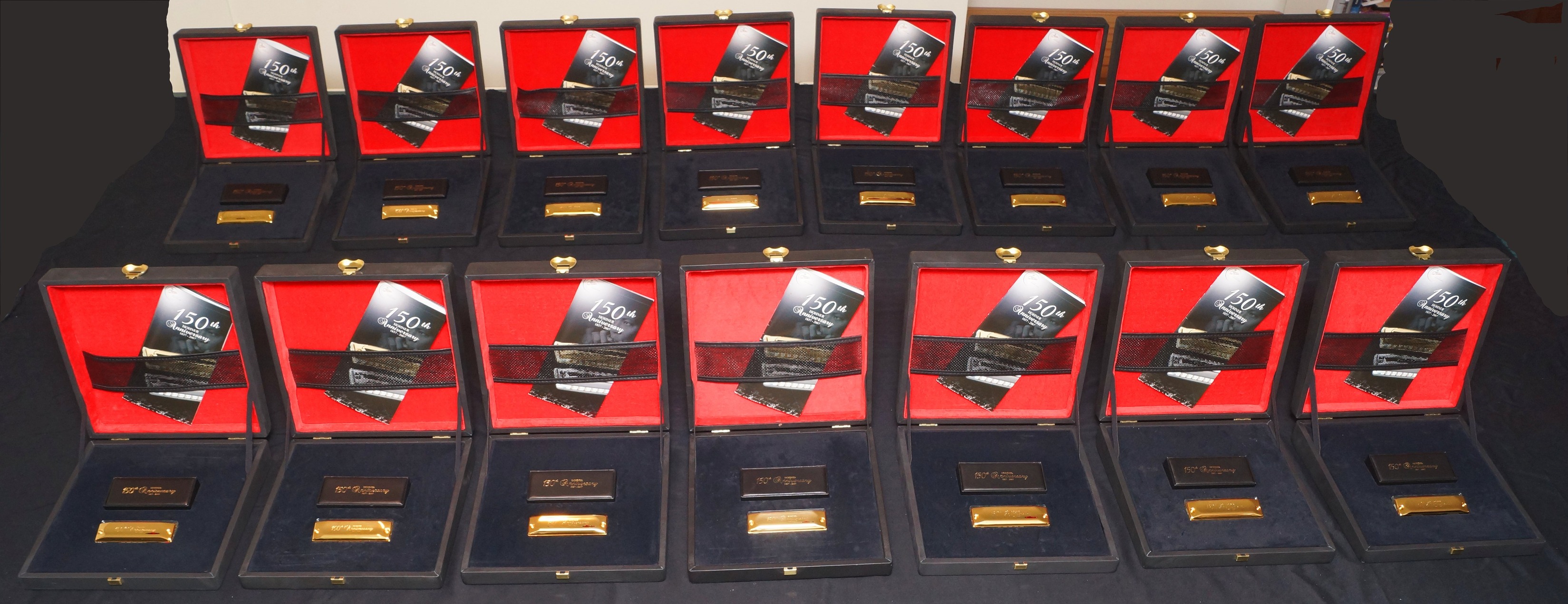 Hohner 150th anniversary gold plated harmonica collection