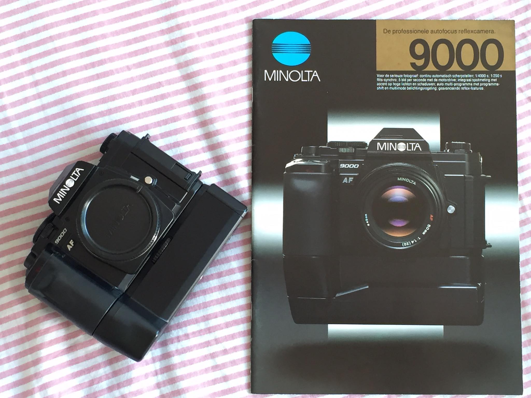 Minolta 9000 camera and brochure from my teen collection
