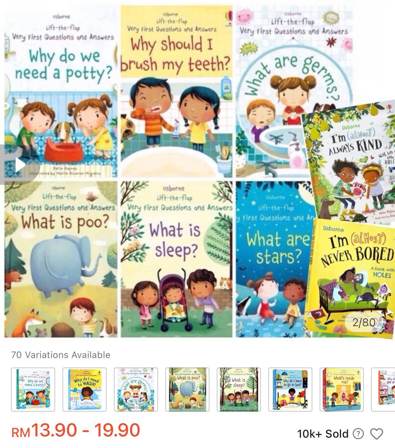 英文绘本～ 【MaryamBOOKS LIVE 12PM】Usborne Brush Teeth Potty Very 