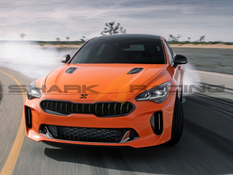 Front Hood Dark Chrome 'E' Logo Emblem For Kia Stinger 2018-2023 – OEM Badge 86330J5100